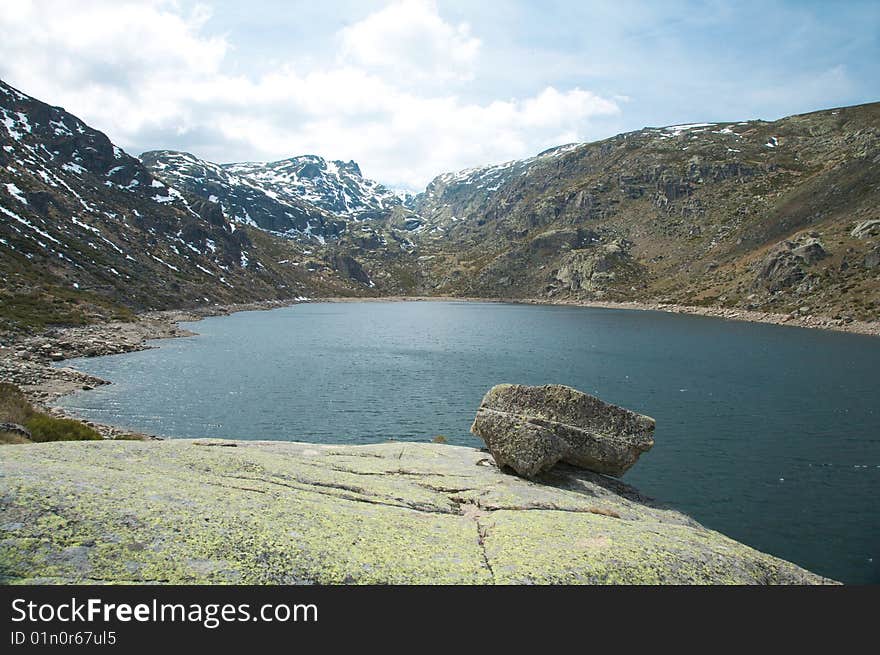 Duke lagoon at gredos mountains in avila spain. Duke lagoon at gredos mountains in avila spain