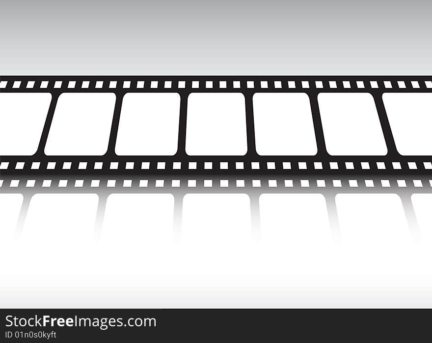 Film strip vector illustration reflected. Film strip vector illustration reflected