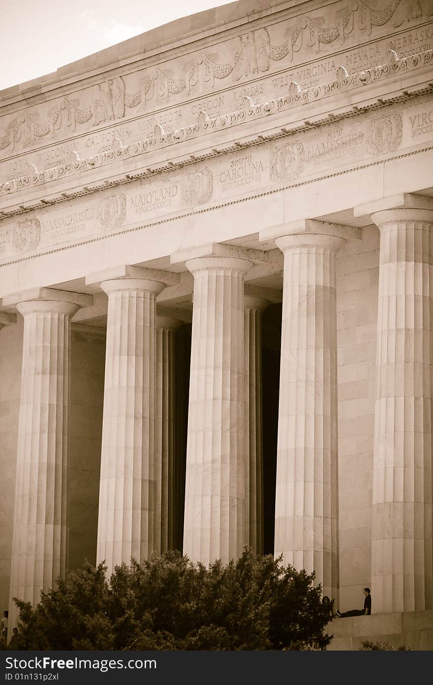 Pillars of building in Washington DC. Pillars of building in Washington DC.