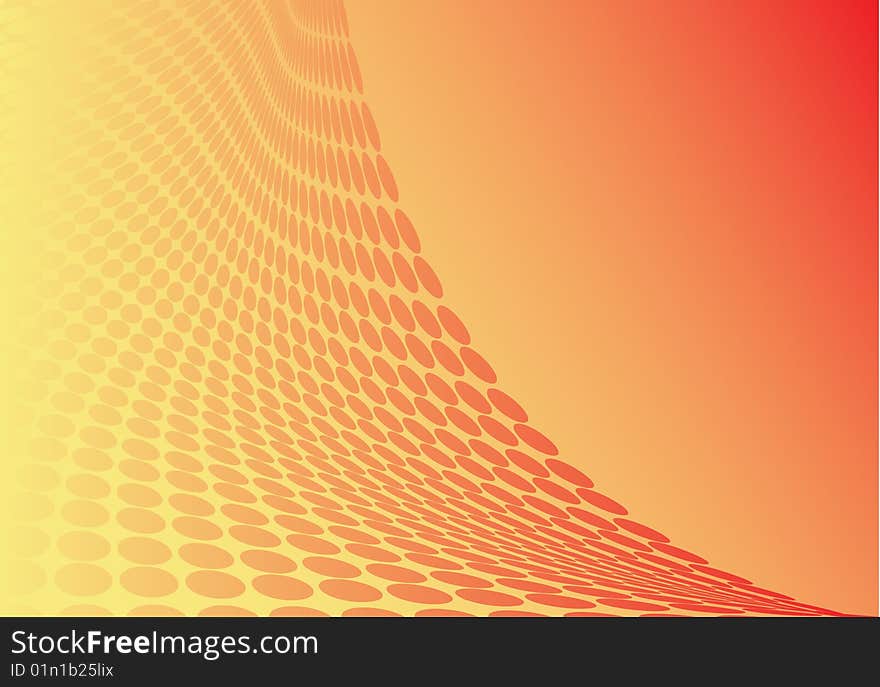 Abstract doted hill vector illustration