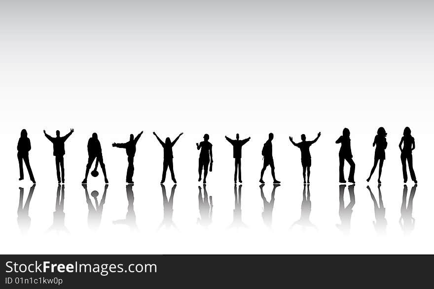 Ordinary people relaxing vector clipart collection