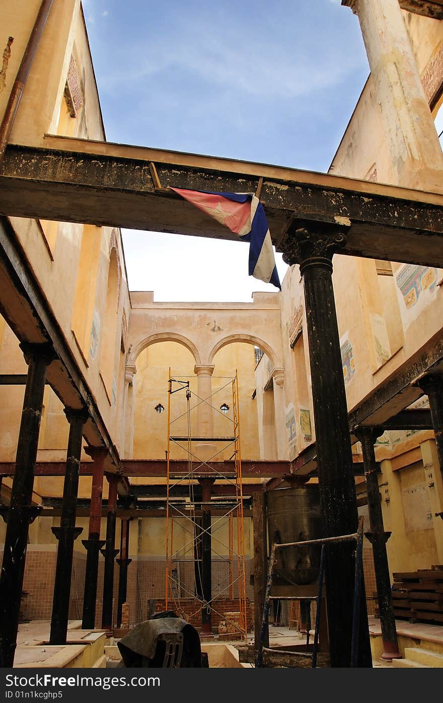 Old havana building interior