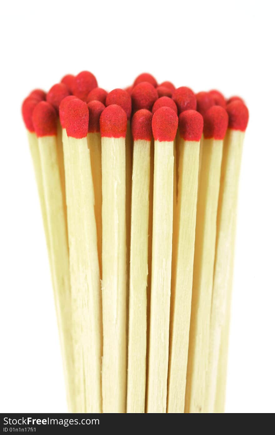 Match sticks isolated against a white background. Match sticks isolated against a white background