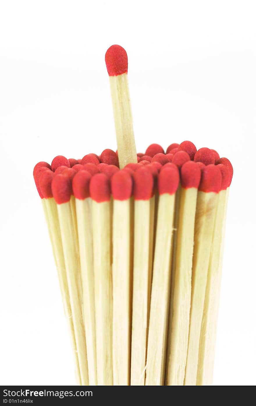 Match sticks isolated against a white background. Match sticks isolated against a white background