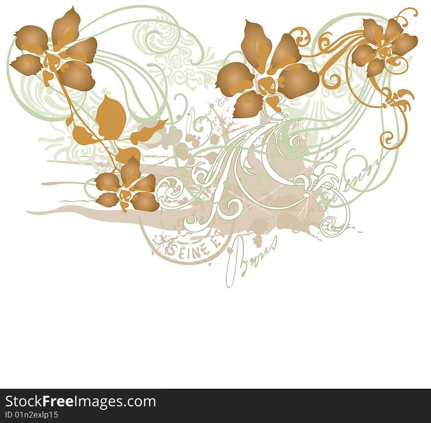 Illustration of a floral background