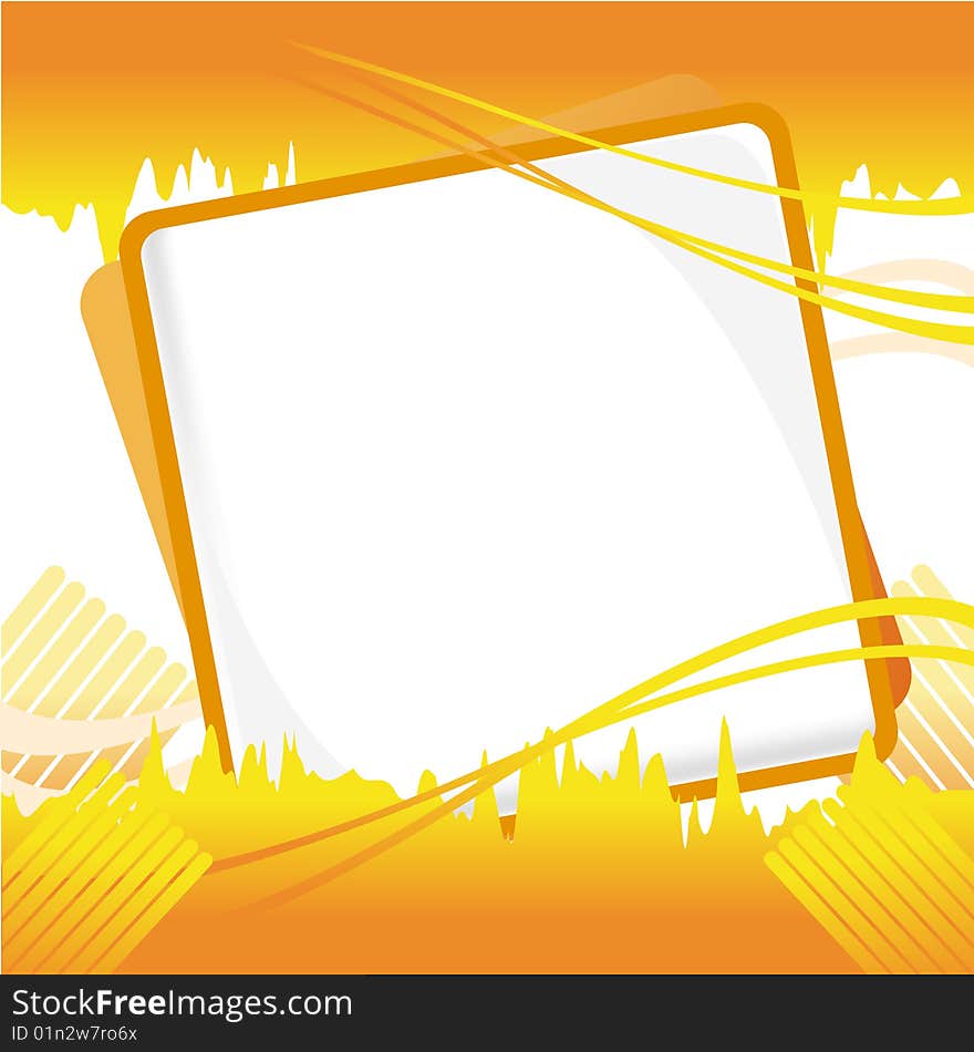 Orange vector graphic layout