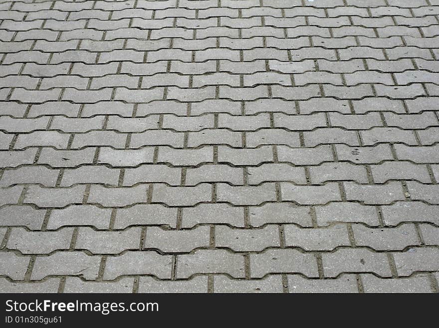 Cobblestone pavement