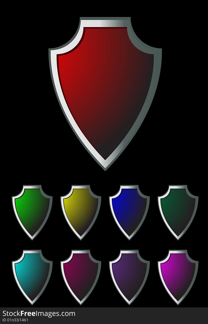 Protection icons. A vector. Without mesh.