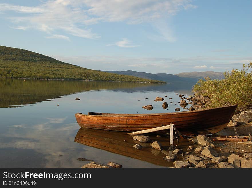 Boat standing alone and waiting for somebody. Boat standing alone and waiting for somebody