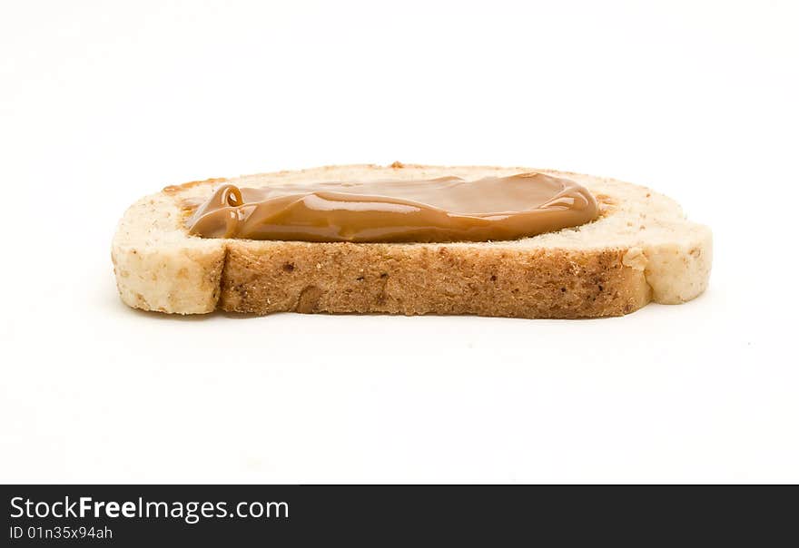 Bread with milk candy
photography studio with white background