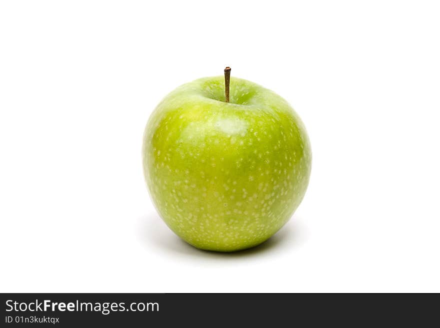 Green apple isolated on white.