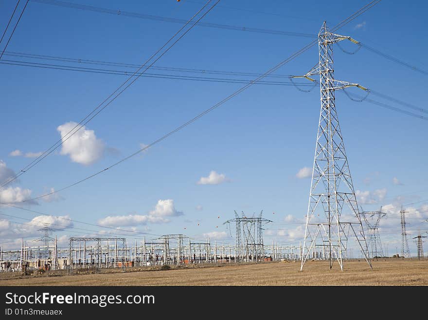 Electricity pylons