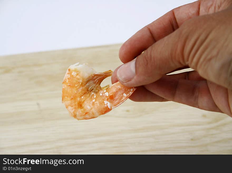 Barbecued prawn for Finger food