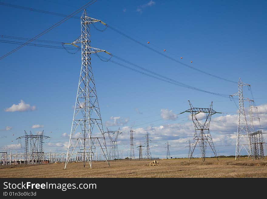 Electricity pylons