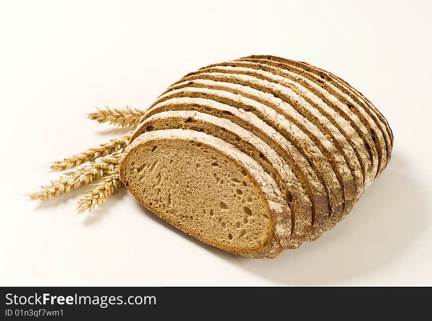 Sliced loaf of bread