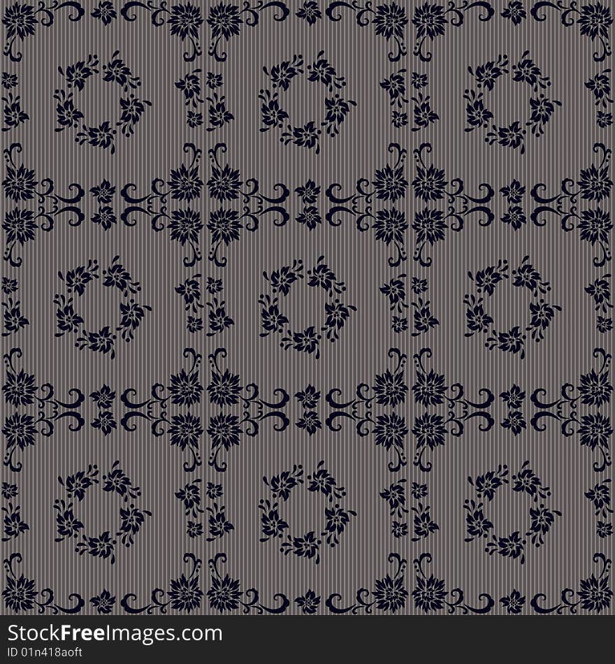 Retro wallpaper - seamless repeat pattern