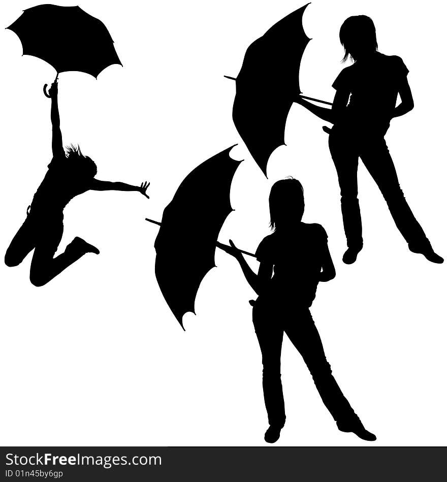 Girl And Umbrella