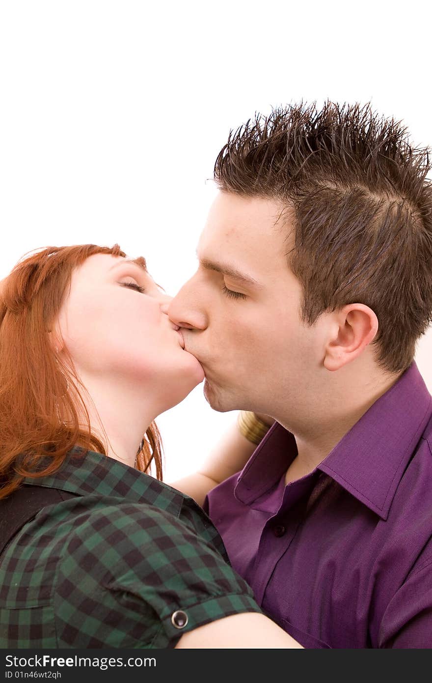 Couple on a white background