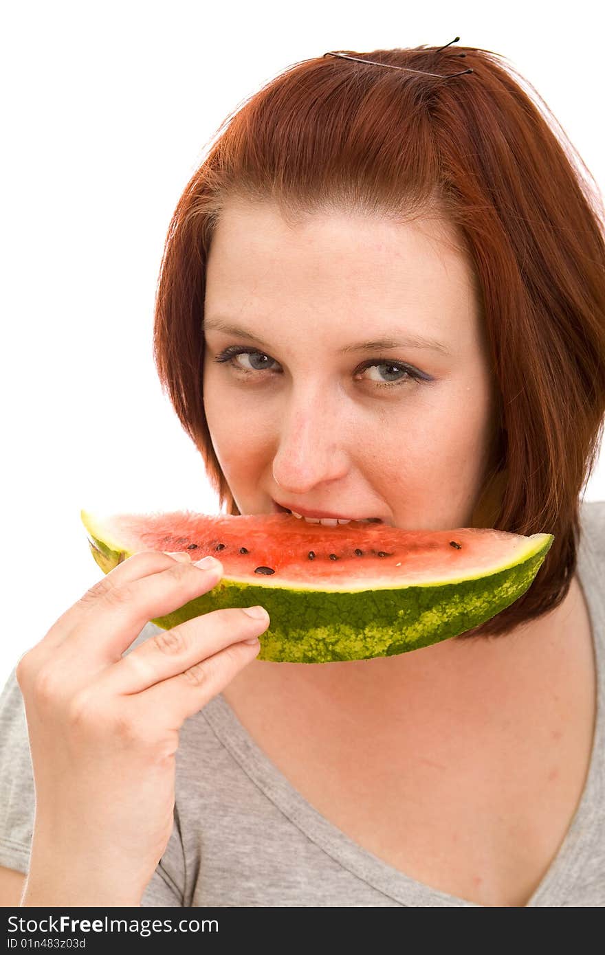 Woman Eating Water Melon