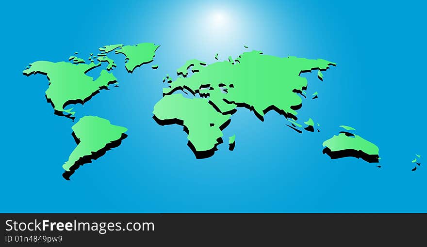 Jpeg file and vector file EPS 8 version. World map. Jpeg file and vector file EPS 8 version. World map