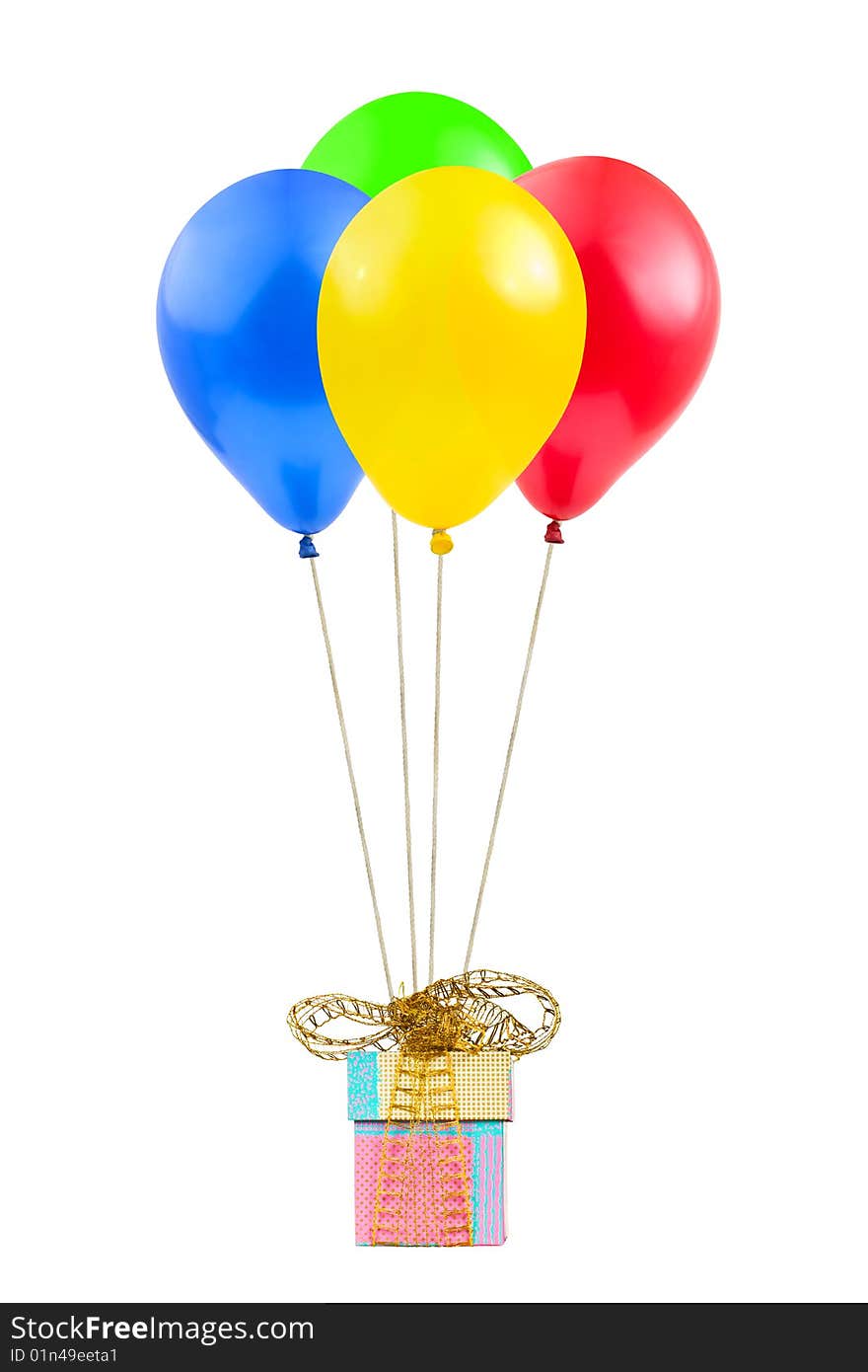 Balloons and gift