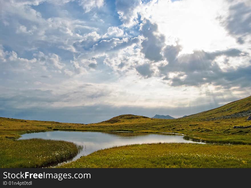 A lake in Rodnei mountains, Romania. A lake in Rodnei mountains, Romania