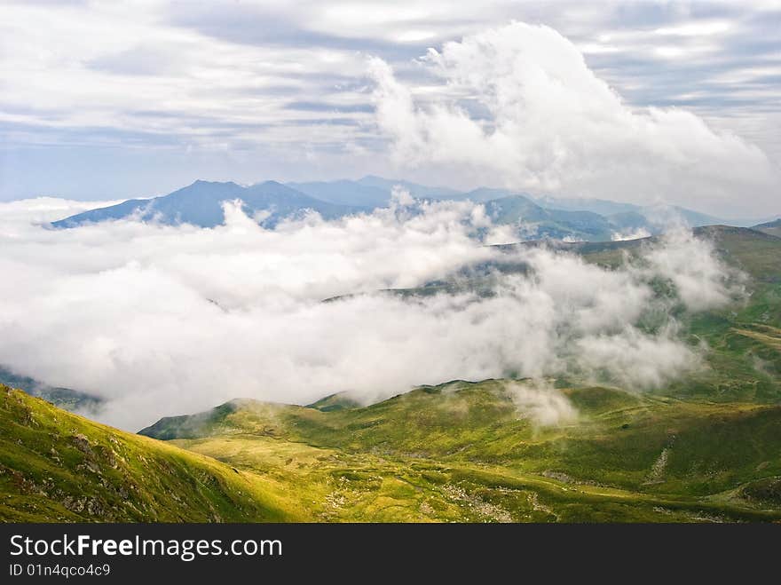 Mountains landscape in Rodnei mountains, Romania