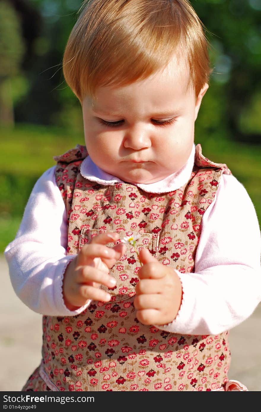 Little girl in the park. Little girl in the park