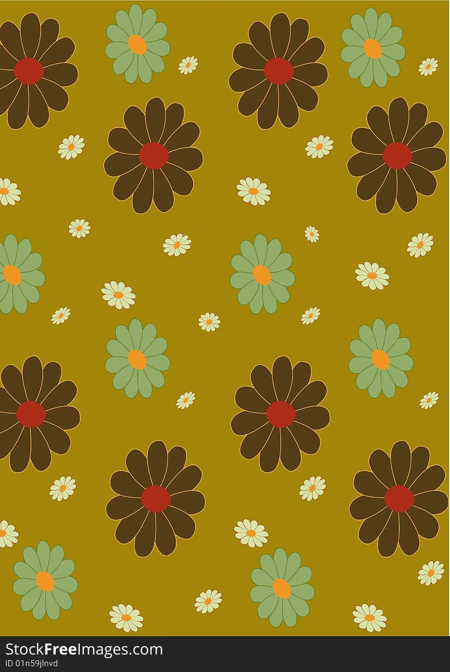 Vector illustraition of retro abstract floral Pattern background. Vector illustraition of retro abstract floral Pattern background