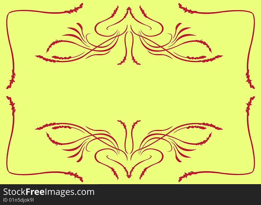 Vector illustraition of retro abstract floral swirl element. Vector illustraition of retro abstract floral swirl element