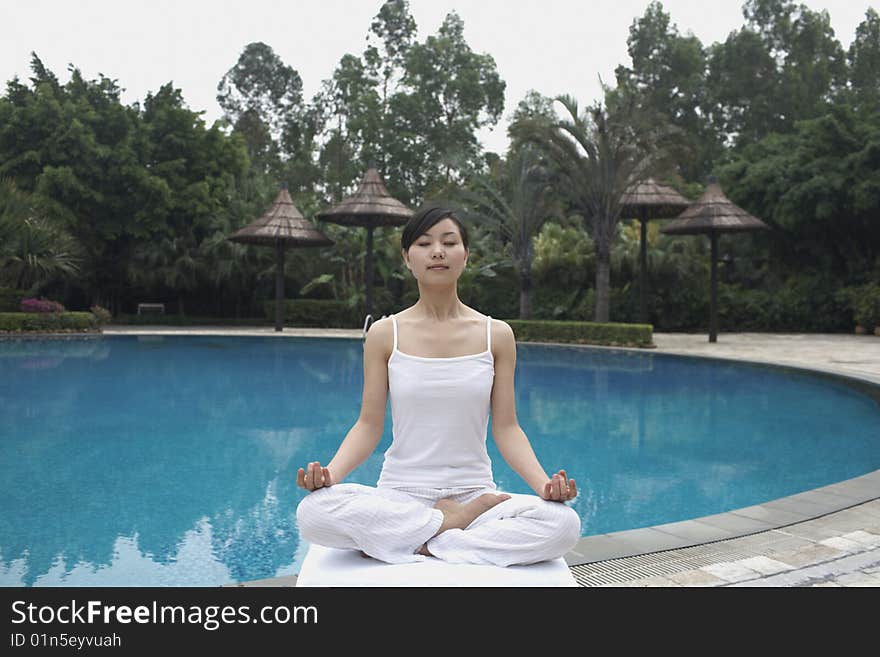 Beautiful women doing yoga outdoor. Beautiful women doing yoga outdoor