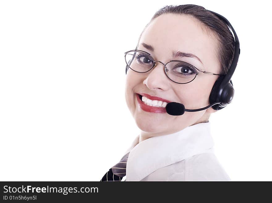 Closeup of young woman speaking. Closeup of young woman speaking