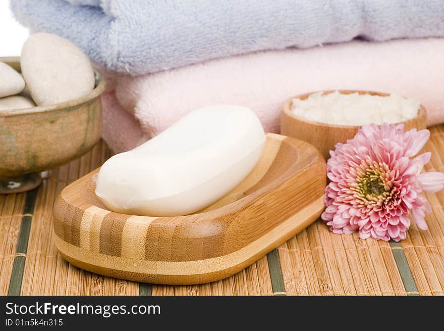 Still life of natural soap