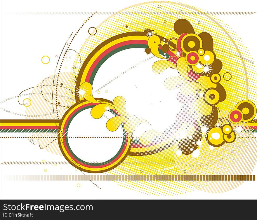 Illustration of Abstract background wiht color shapes