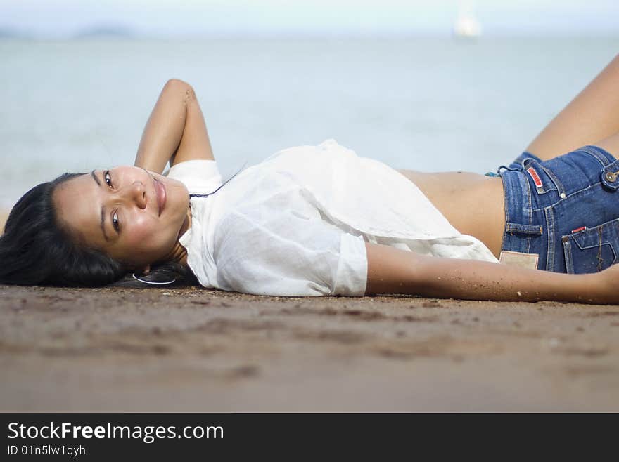 Lady On The Beach