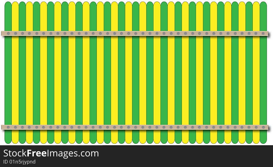 The gate background with green colour illustration