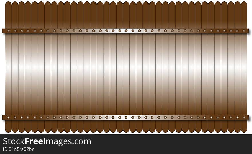 The gate background with brown colour illustration