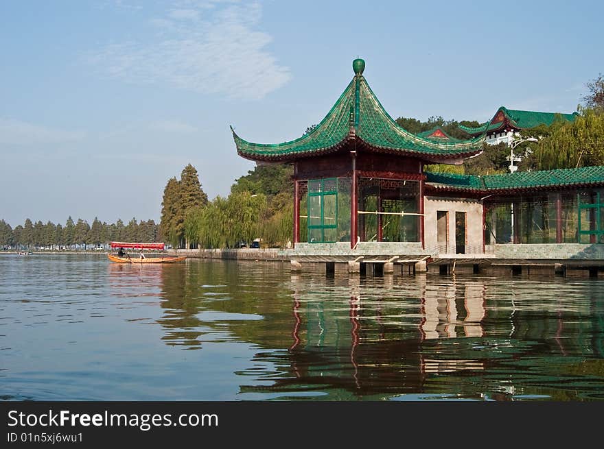 View the chinese park in spring