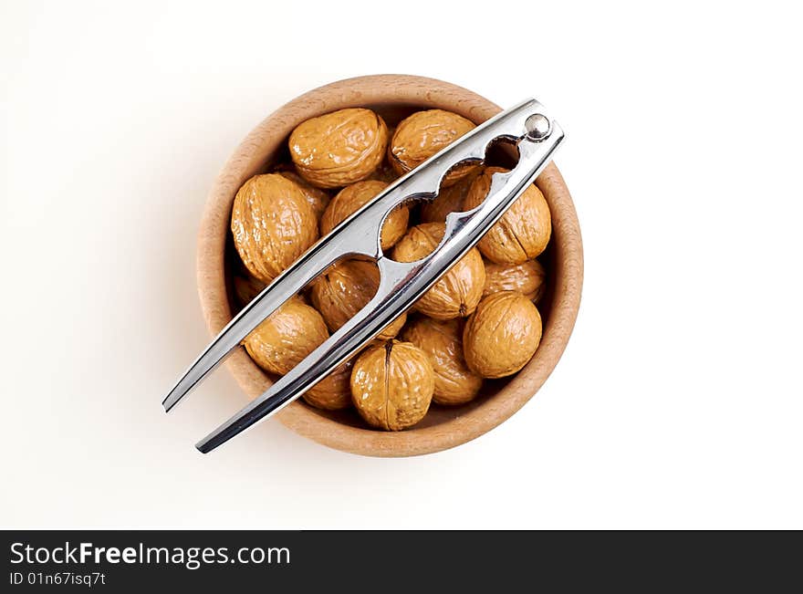 Walnuts isolated on white