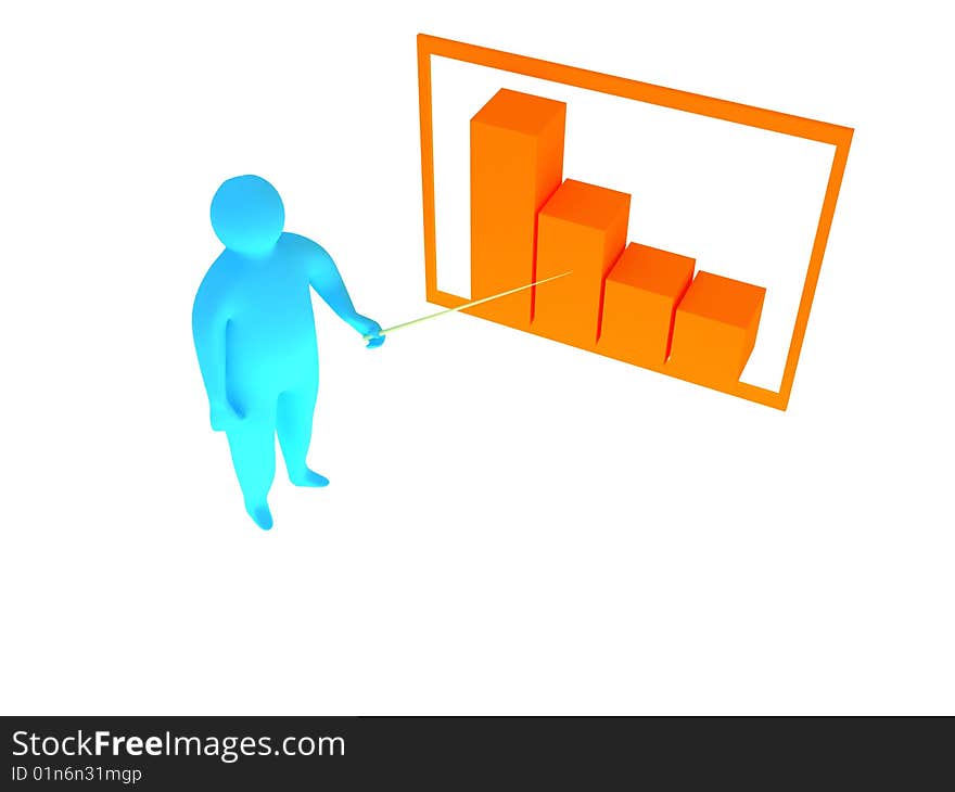 3d abstract person for company presentation