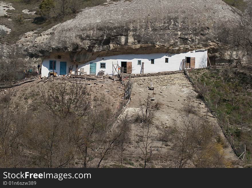 The small house and personal landfarm in a grief. The small house and personal landfarm in a grief