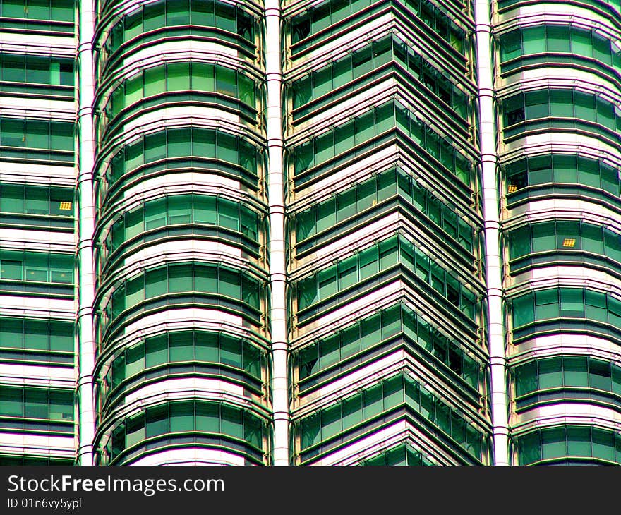 A fragment of a wall of Petronas Tower, Kuala Lumpur. A fragment of a wall of Petronas Tower, Kuala Lumpur