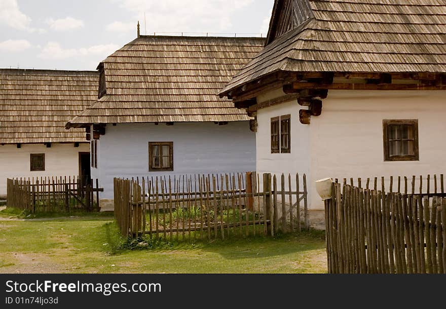 Old rural wooden houses in Pribylina, Slovakia. Old rural wooden houses in Pribylina, Slovakia