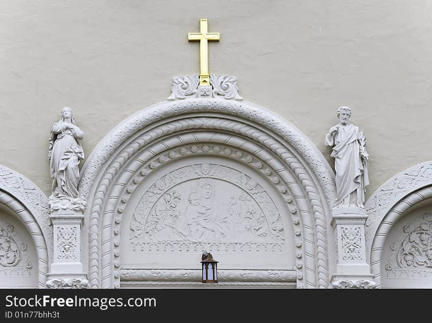 Catholic church entrance decoration - details