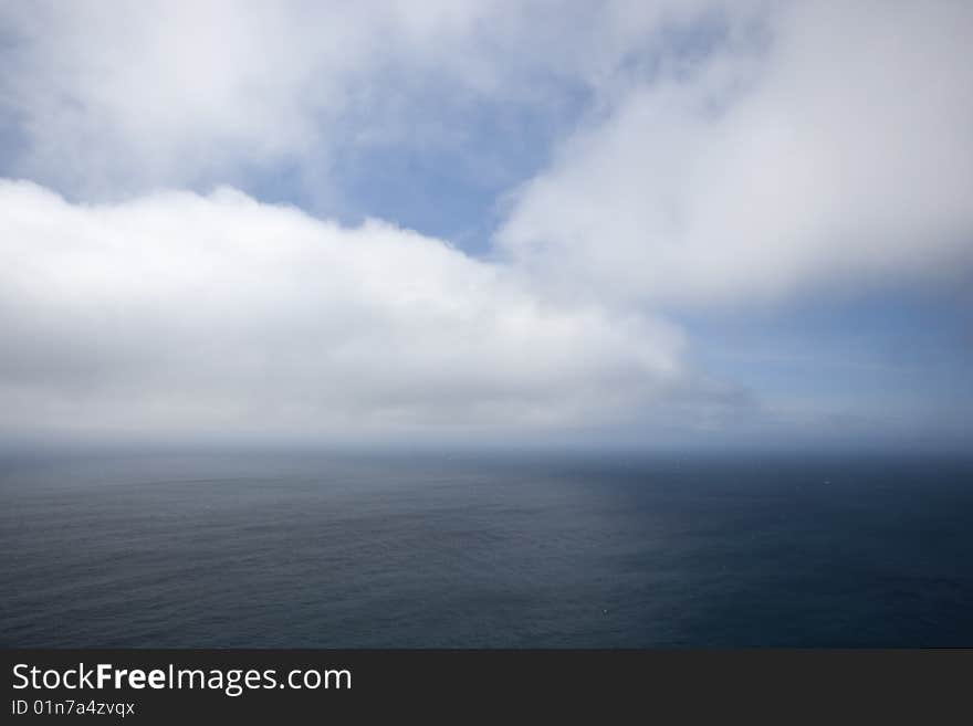 Clouds over ocean seascape