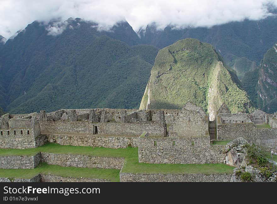 A view of the ruins of Macchu Picchu