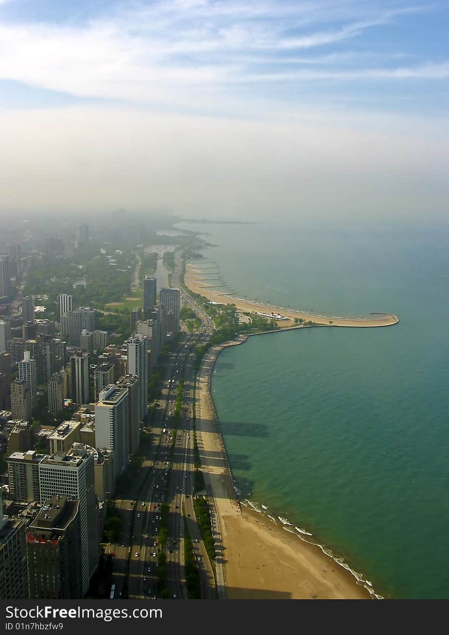 Chicago seen from the sky