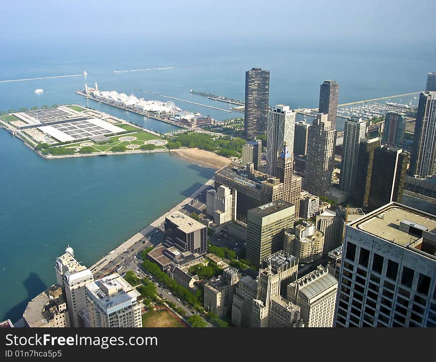 Chicago seen from the sky