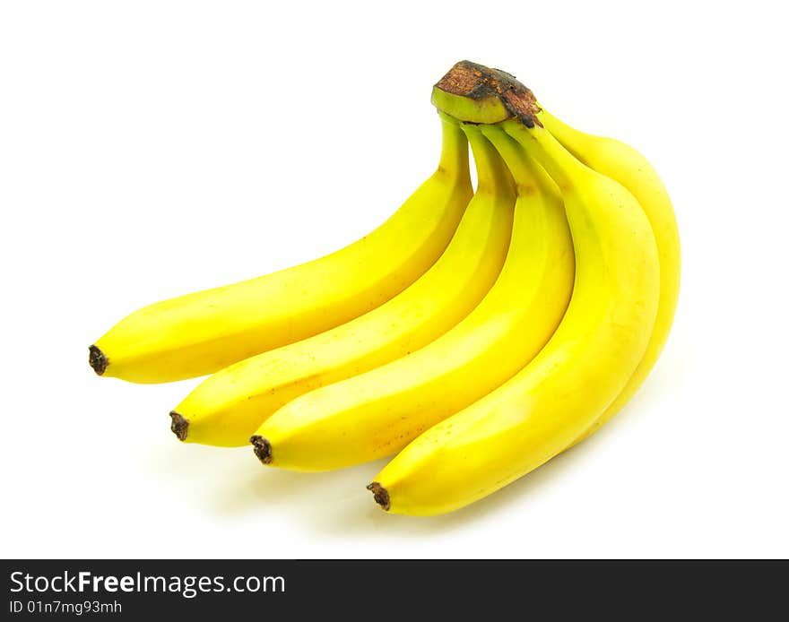 Banana fruits isolated on white background