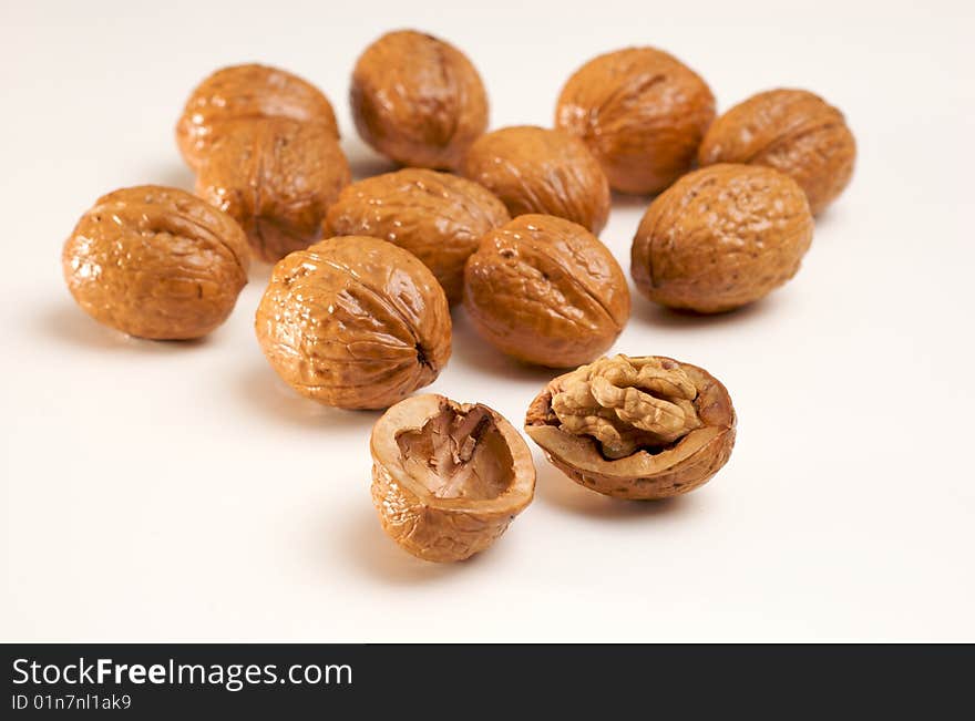 Walnuts Isolated On White